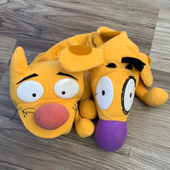 Nickelodeon Cartoon CatDog Cat Dog Hand Puppet Mattel Vintage 1998 90s Vintage - Picture 1 of 9